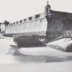 Foto preto e branco Peniche Antigo de Ponte Nova em inícios do século XX