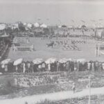 Foto preto e branco Peniche Antigo de Concurso Hípico no Campo do Baluarte em 1965/1967