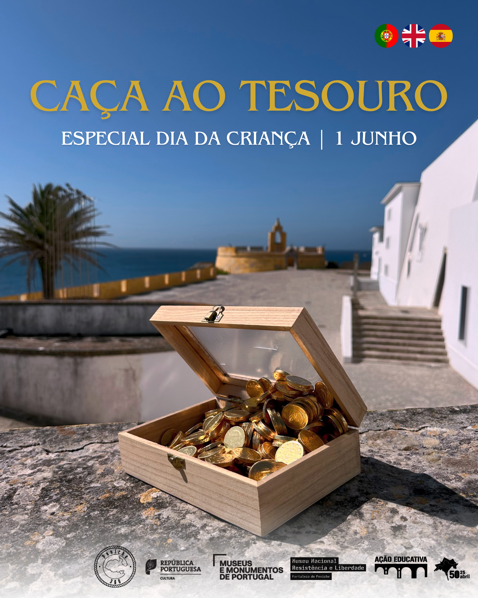 Cartaz Caça ao Tesouro dia Mundial da Criança